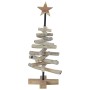 Árbol de Navidad con soporte Marrón 60 cm Madera de teca maciza