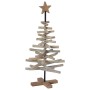 Árbol de Navidad con soporte Marrón 90 cm Madera de teca maciza