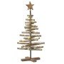 Árbol de Navidad con soporte Marrón 90 cm Madera de teca maciza