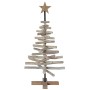 Árbol de Navidad con soporte Marrón 90 cm Madera de teca maciza