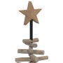 Árbol de Navidad con soporte Marrón 90 cm Madera de teca maciza