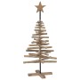 Árbol de Navidad Marrón 120 cm Madera de teca maciza