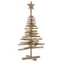 Árbol de Navidad Marrón 120 cm Madera de teca maciza