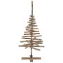 Árbol de Navidad Marrón 120 cm Madera de teca maciza