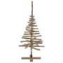 Árbol de Navidad Marrón 120 cm Madera de teca maciza