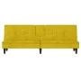 Gelbes Samtschlafsofa mit Getränkehalter von vidaXL, Sofas - Ref: Foro24-351925, Preis: 263,21 €, Rabatt: %