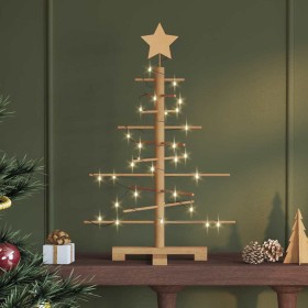 Árbol de Navidad de madera con soporte Marrón 75 cm Bambú