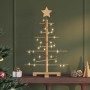 Árbol de Navidad de madera con soporte Marrón 75 cm Bambú