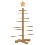Árbol de Navidad de madera con soporte Marrón 75 cm Bambú