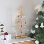 Árbol de Navidad de madera con soporte Marrón 75 cm Bambú