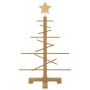 Árbol de Navidad de madera con soporte Marrón 75 cm Bambú