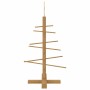 Árbol de Navidad de madera con soporte Marrón 75 cm Bambú