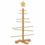 Árbol de Navidad de madera con soporte Marrón 75 cm Bambú