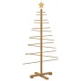 Árbol de Navidad de madera con soporte Marrón 125 cm Bambú