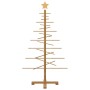 Árbol de Navidad de madera con soporte Marrón 125 cm Bambú