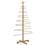 Árbol de Navidad de madera con soporte Marrón 125 cm Bambú