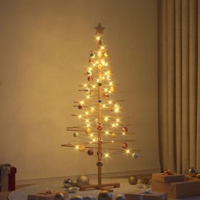 Árbol de Navidad de madera con soporte Marrón 150 cm Bambú