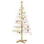 Árbol de Navidad de madera con soporte Marrón 150 cm Bambú