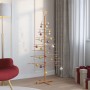 Árbol de Navidad de madera con soporte Marrón 150 cm Bambú