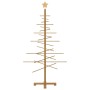 Árbol de Navidad de madera con soporte Marrón 150 cm Bambú