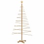 Árbol de Navidad de madera con soporte Marrón 180 cm Bambú