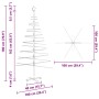 Árbol de Navidad de madera con soporte Marrón 180 cm Bambú