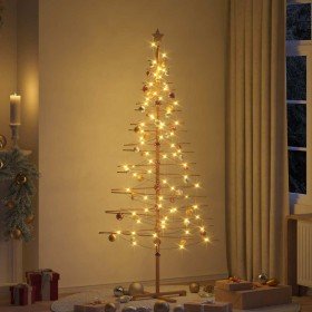 Árbol de Navidad de madera con soporte Marrón 210 cm Bambú