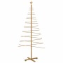 Árbol de Navidad de madera con soporte Marrón 210 cm Bambú