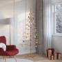 Árbol de Navidad de madera con soporte Marrón 210 cm Bambú