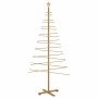 Árbol de Navidad de madera con soporte Marrón 210 cm Bambú