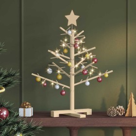 Árbol de Navidad de madera Natural 75 cm Madera maciza de pino