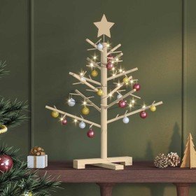 Árbol de Navidad de madera Natural 75 cm Madera maciza de pino