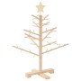 Árbol de Navidad de madera Natural 75 cm Madera maciza de pino