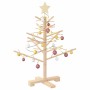 Árbol de Navidad de madera Natural 75 cm Madera maciza de pino