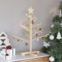 Árbol de Navidad de madera Natural 75 cm Madera maciza de pino
