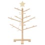 Árbol de Navidad de madera Natural 75 cm Madera maciza de pino