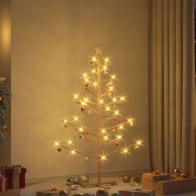 Árbol de Navidad de madera Natural 150 cm Madera maciza de pino