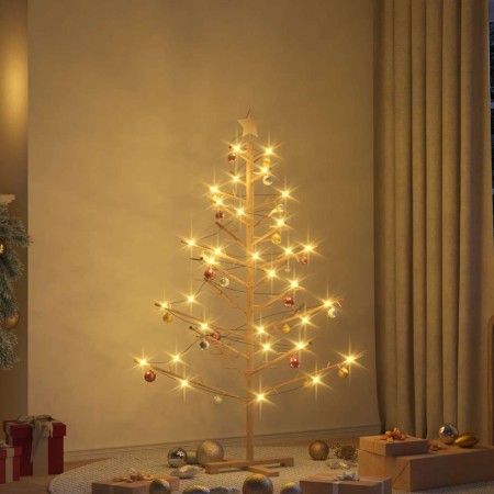 Árbol de Navidad de madera Natural 150 cm Madera maciza de pino