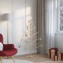 Árbol de Navidad de madera Natural 150 cm Madera maciza de pino