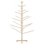 Árbol de Navidad de madera Natural 150 cm Madera maciza de pino