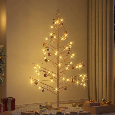 Árbol de Navidad de madera Natural 180 cm Madera maciza de pino