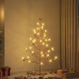 Árbol de Navidad de madera Marrón 150 cm Madera maciza de pino