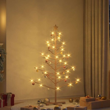 Árbol de Navidad de madera Marrón 150 cm Madera maciza de pino