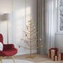 Árbol de Navidad de madera Marrón 150 cm Madera maciza de pino