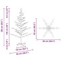 Árbol de Navidad de madera Marrón 150 cm Madera maciza de pino