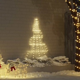 Árbol de Navidad LED con 112 LED Cálido 182 cm Metal