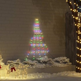 Árbol de Navidad LED con 112 LED Multicolor 182 cm Metal