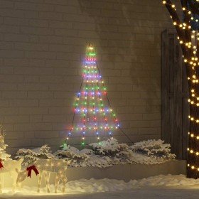 Árbol de Navidad LED con 112 LED Multicolor 182 cm Metal