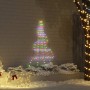 Árbol de Navidad LED con 112 LED Multicolor 182 cm Metal