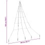 Árbol de Navidad LED con 112 LED Multicolor 182 cm Metal